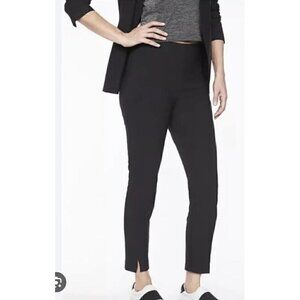 Athleta Wander Slim Ankle Pants Women's Sz 8 Solid Black Zip Up Front Outdoor